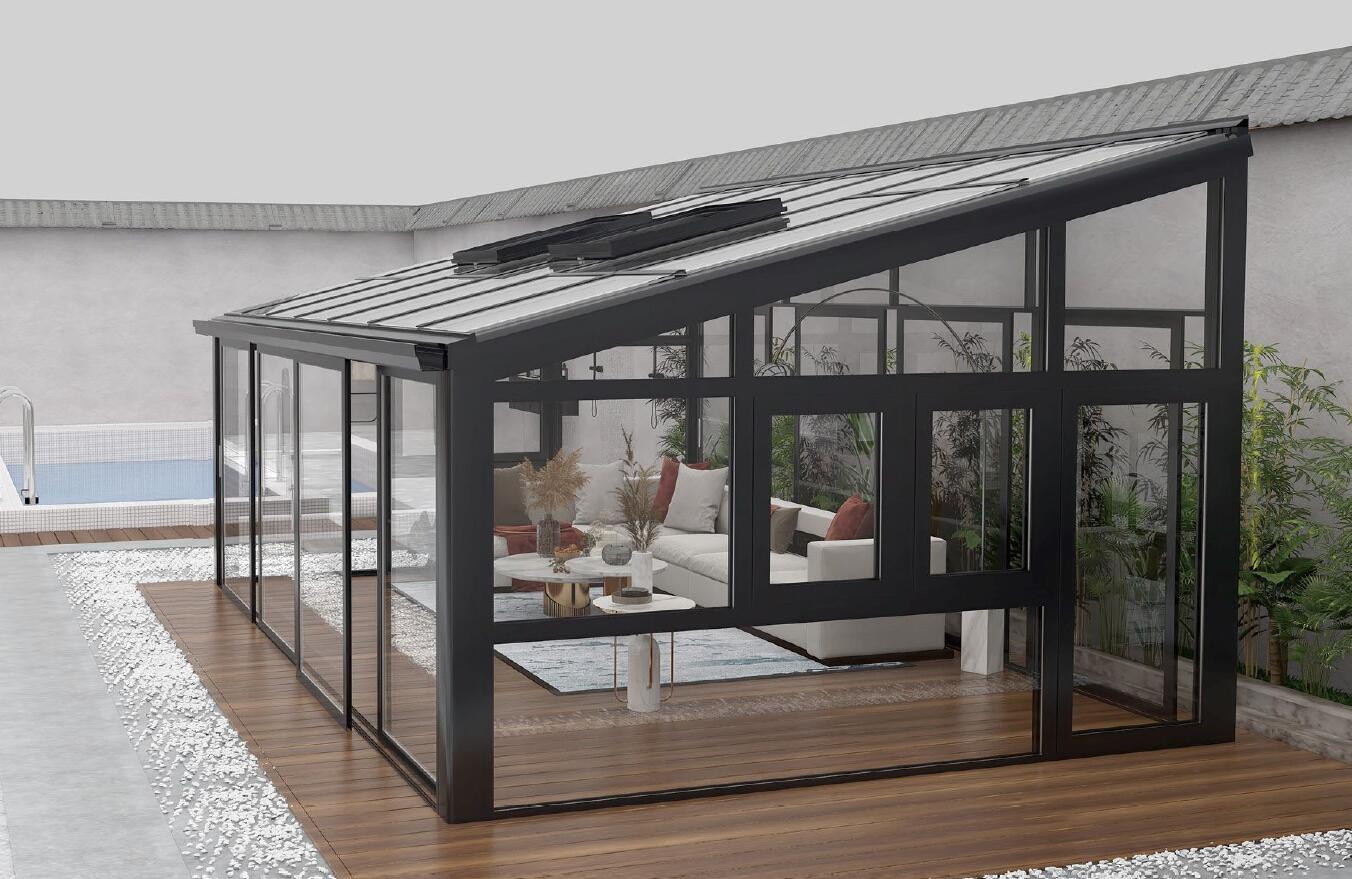 單坡 平頂.露臺(tái)陽光房